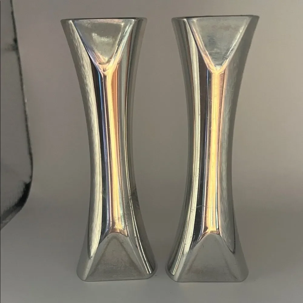 Vintage  Nambé Kissing Salt & Pepper Shakers
